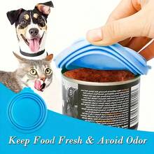 1/2/5pcs Random Color Cat/Dog Can Lid, Fresh Keeping Silicone Seal Cover, Universal Canned Food Lid - Multicolor - View 12