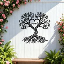 1pc, 40cm Family Tree Metal Sculpture - Life Tree Wall Decor With "Family" Text - Living Room Bedroom Entryway Metal Wall Hanging Decoration - Elegant Wall Art - Housewarming Gift - Black - View 10