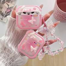 Bow-Knot 3D Butterfly Design Protective Case Compatible With Apple 4th Gen, Pro/3rd Gen, 2nd Gen, Cute Versatile Anti-Drop Bluetooth Earphone Cover - Multicolor - View 5