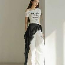 1pc Jazz Dance Ruffle Ruffle Ruffle Niche Hip Scarf Ribbon Waist Scarf Street Dance Waist Belt Homemade Versatile Dance Waist Chain - Multicolor - View 5