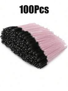 Bộ 200/100/50/10 cọ chuốt mi, cọ chuốt mascara (kèm hộp đựng), cọ kẻ lông mày dùng một lần, cọ nối mi, cọ kẻ lông mày, cọ dầu thầu dầu (dạng bột pha lê) - màu đen - Xem 12