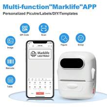 Marklife P50 Mini Portable Label Printer Support 12-50mm Labels Self-Adhesive Thermal Printer Inkless Sticker Adhesive Printing Machine Label Maker Labeller - Multicolor - View 3