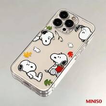 Miniso 名创优品史努比秋季透明TPU手机壳，适用于iPhone 17/17 Pro/17 Pro Max/17 Air/16/15/14/13/12/11/X系列，iPhone 17 Pro Max手机壳，iPhone 17 Pro手机壳，iPhone 17手机壳，圣诞礼物，送给女朋友 - 無色 - 查看 2