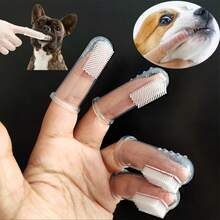 1 pezzo Spazzolino da dito per animali domestici, pulizia e cura universale per gatti e cani, spazzolino da dito in morbido silicone per una pulizia profonda di placca e tartaro, per rinfrescare l'alito, facile da usare per principianti, per gengive e bocca, adatto per cani piccoli, barboncini, gattini e gatti adulti, strumento per la pulizia orale quotidiana per animali domestici - Visualizzare 1