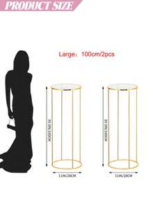 1/3 Pcs Gold Metal Tall Cake Stands Set, Round Pedestal Display Riser Stands With Smooth Edge, Suitable For Dessert Table Decoration, Party, Wedding, Birthday, Baby Shower, Holiday Celebration, Durable And Elegant Display Holder For Cakes, Cupcakes, Desserts - Gold - View 17