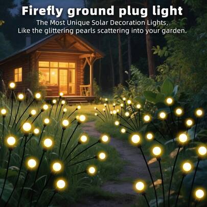Đèn đom đóm năng lượng mặt trời 8 chế độ, đung đưa theo gió, chống nước IP65, lý tưởng cho vườn ngoài trời, sân trong và trang trí ngày lễ, hoàn hảo cho những dịp đặc biệt. Cảm biến thông minh - Cảm biến ánh sáng (Nhiều màu/ Trắng ấm)