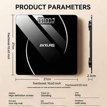 AVXLRQ Bilancia elettronica intelligente, bilancia digitale da bagno con display a LED, altamente precisa e in grado di misurare fino a 180 chilogrammi (400 libbre). - Blu - Visualizzare 10