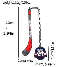 Ice Hockey Match Showdown Metal Alloy Compact Bookmark - Ice Hockey Stick & Jersey Pendant Design, Suitable For Female Ice Hockey Sports & Novel Lovers - Color - View 10