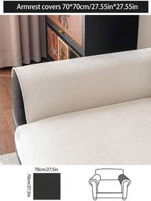 1件装四季通用沙发垫套，现代简约防滑沙发座垫保护套，防尘可水洗沙发套，绿色清新时尚，柔软不易褪色，宠物友好，适用于L型沙发和1/2/3/4座沙发 - 白色 - 查看 16