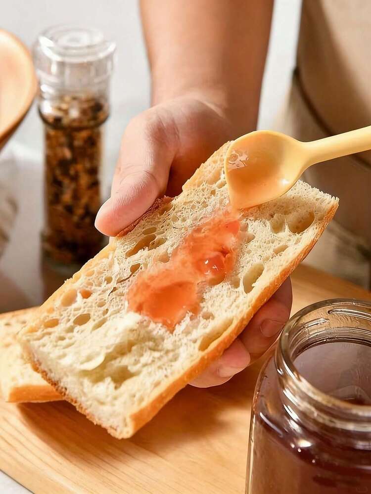 1/4pcs Colorful Silicone Jam Spreader - Minimalist Nordic Style, Solid Color Design, Delicate Details, Suitable For Various Jam And Butter Containers, Essential For Home Baking And Breakfast - View 6