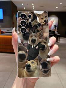 可爱柴犬图案透明手机壳，适用于三星 Galaxy S24/S25/S26，柔软 TPU 边框保护套 - 彩色 - 查看 5