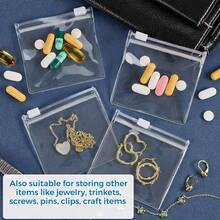 5/10/20Pcs Self-Sealing Medicine Storage Bags With Zipper, Reusable Clear Plastic Pill Bags, Portable Travel Medical Organizer Pouches, Multipurpose Storage For Jewelry, Small Gadgets & Daily Accessories - Multicolor - View 6
