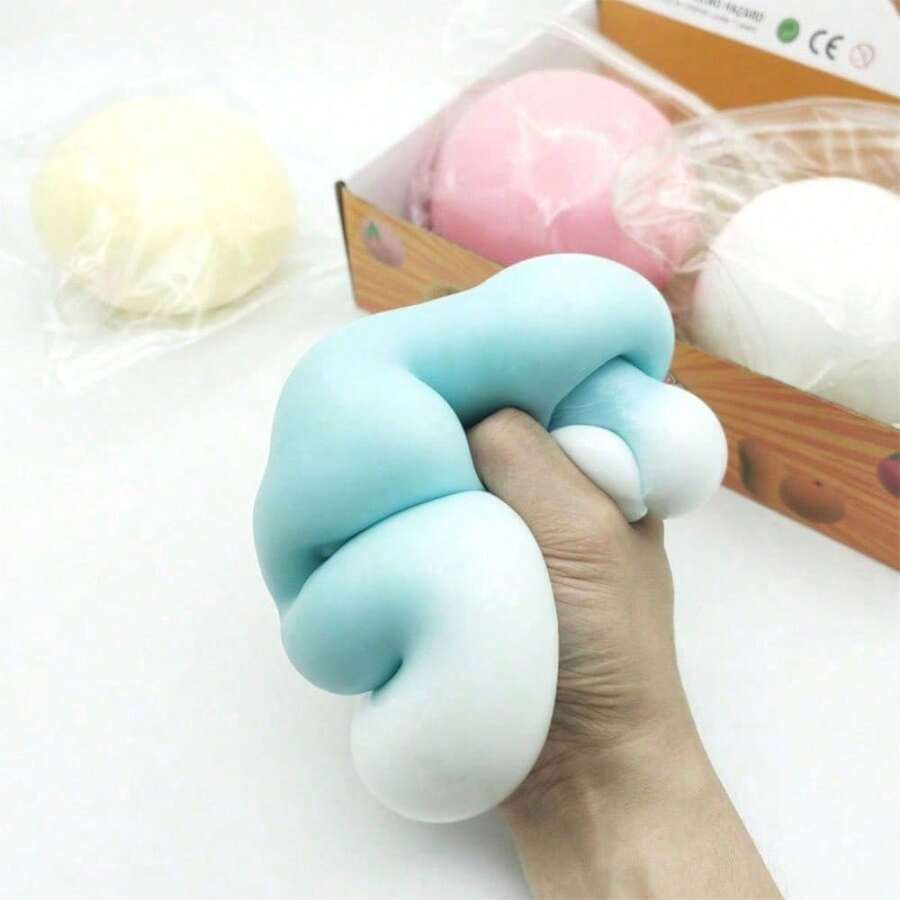 10cm Super Large Fluid Cheese Ball, Stress Relief Giant Fluid Ball, Big Slow Rebound Squeeze Toy, Super Large Fluid Stress Relief Toy, Mud Feeling Mochi Squeeze Toy, Surprise Gift, Birthday Gift, Christmas Gift, Perfect Gift, Gift Toy - Nhiều màu - Xem 1