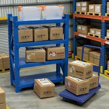 Exquisite Mini Warehouse Decor Set! Perfect Combination Of Mini Shelves, Mini Boxes, Mini Storage Containers And Mini Trolley, Ideal For Decorating Mini Rooms, Warehouse Scenes, Mini Gardens And Desktops - one-size - View 3