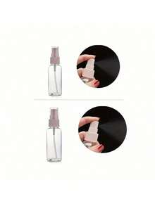 A Set Of Travel-Sized Cosmetic Refillable Bottles, Portable Toiletry Bag Set, Including Spray Bottle, Lotion Bottle, Shampoo Bottle, Cream Bottle, Empty Bottle (Random Card), Portable Accessory Storage Bag - Multicolor - View 3