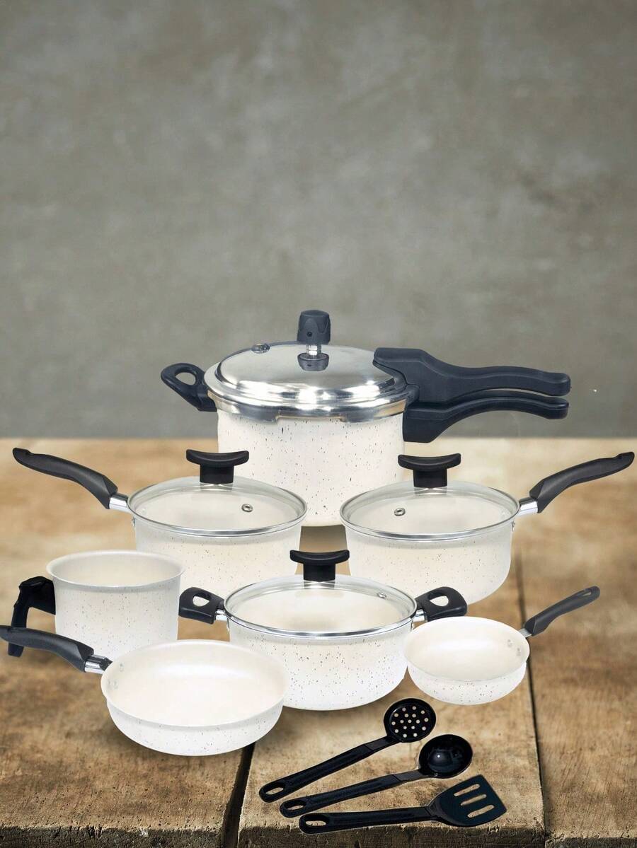 Monaco 10-Piece Non-Stick Cookware Set With 2.5L Pressure Cooker – External Locking - 查看 1