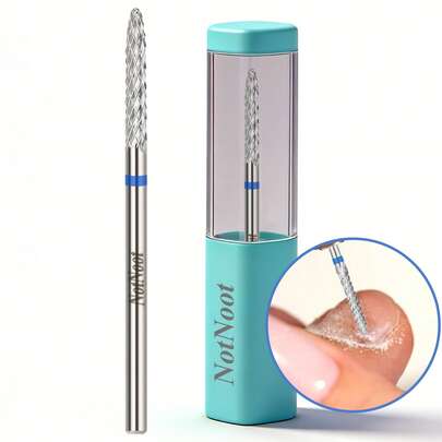 NotNoot Safety Under Nail Cleaner Nail Drill Bit Carbide Sliver 3/32" Nail Gel Cuticle Remover Drill Bit For Nail Preparation Manicure Pedicure,Fine