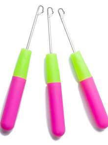 Móc tóc Dreadlock, Kim móc tóc đa năng, Thích hợp để móc tóc tết, nối tóc, tết tóc siêu nhỏ, lông vũ, thảm, dệt tóc giả. Móc móc nhựa. - Nhiều màu - Xem 3