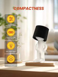 مصباح ليلي شكل صبي خجول إبداعي، مصباح مكتب USB جديد، مناسب لغرفة النوم والمعيشة والمكتب والسرير، ديكور مصباح ليلي إبداعي - أضواء الزينة - مشاهدة 4