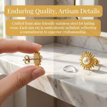 Women's Pearl Earrings, Fashionable Gold Jewelry, Stainless Steel Material, Suitable For Dresses, Sweaters, Shirts And Other Casual And Date Outfits, Cute And Personalized, Perfect Gift For Girls - Multicolor - View 4