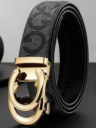 New Casual Automatic Buckle Belt For Men, Versatile High-Quality Waist Belt For Middle-Aged, Waistband
