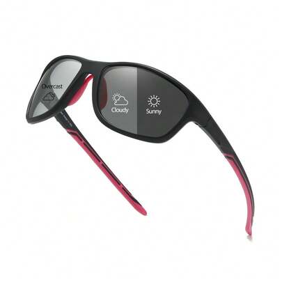 Myiaur Unisex Photochromic Polarized Wraparound Sunglasses, UV400 Blocking, For Running & Cycling