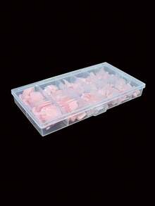 240pcs Fake Toe Nails, 12 Sizes, Full Coverage Pink Toe Nail Tips, Press-On, Salon-Grade Toe Nail Extension Design, Artificial Acrylic Nail Supplies - Pink - View 2