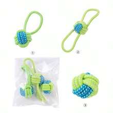 3PCS Hand-Woven Chew Toy For Small Dogs – Durable, Bite-Resistant Golden Hair Bichon Puppy Teething Stick, Anti-Destruction, Home Use, Stress-Relieving Rope Knot Toy. Interactive Training Toy Suitable For Dogs Of All Sizes. Durable Chew Toy That Relieves Boredom And Expends Energy. - Multicolor - View 5