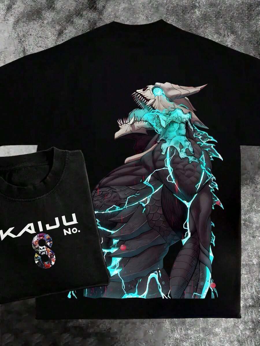 2026 Summer CollectionPure Cotton Anime T-Shirt – Otaku Chic Manga Majesty Realm Fandom Flair Geek Groove Fashion Statement For Anime Lovers, Cool Graphic Tee For Fans, Stylish Casual Wear, Pop Culture Apparel, Must-Have For Anime EnthusiastsFree Shipping, Within 24 Hours - 黑色 - 查看 1