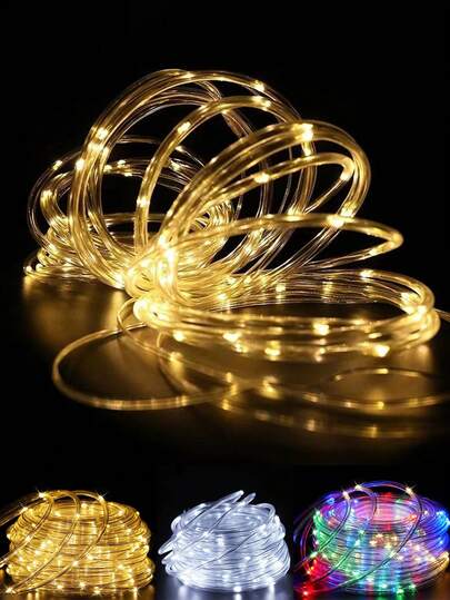 Solar PVC Pipe String Lights, Holiday Outdoor Decorative Lights, Outdoor Waterproof, PVC Pipe Decorative Light Strings, Used For Party Tree Fence Houses, Outdoor Garden Fence Corridor Path Lights String Night Lights LED Lights, Used For Holiday Party Courtyard Decoration, Gift Giving, Party Decoration, Home Decoration, Suitable For Party Scenes, Outdoor Decoration, Decorative Trees, Courtyard Gardens, Balconies, Courtyard Decoration