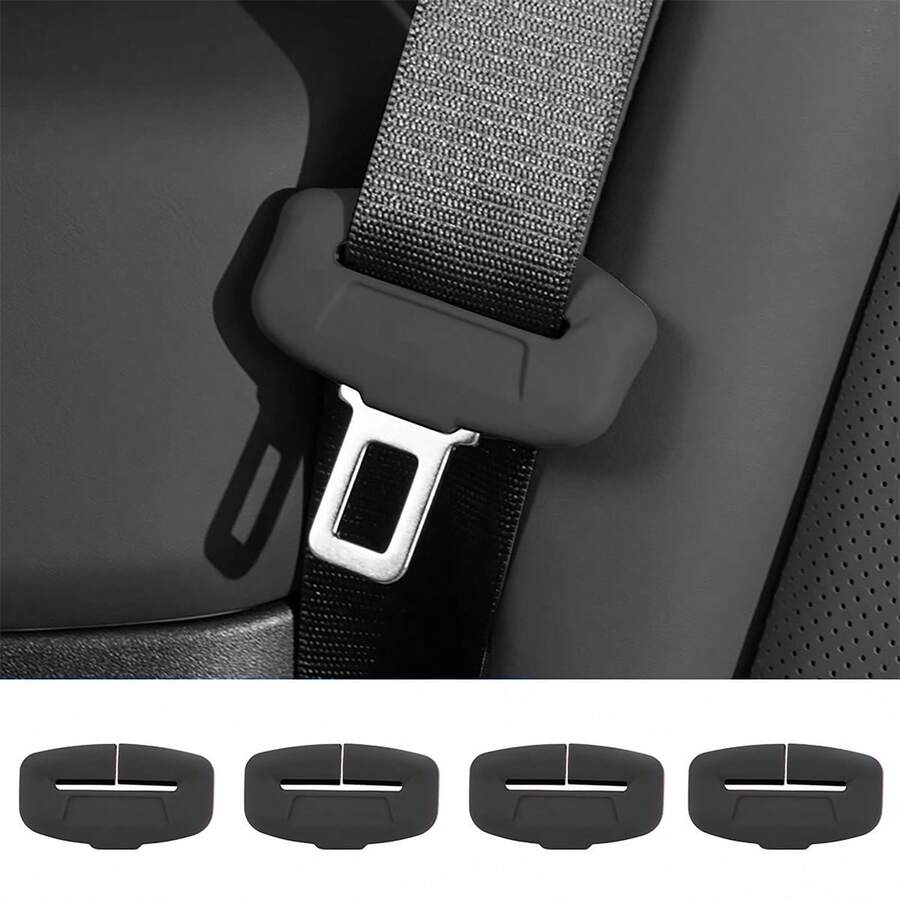 2/4件装通用安全带扣保护套 汽车安全带扣保护套 柔软硅胶防撞套，汽车配件 - A - 查看 1