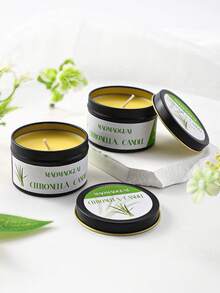 MAOMAOGUAI 2/4 Pcs Citronella Candles, Natural Lemongrass Essential Oil Scented Candles, 80 Hours Long Burning Portable Tin Candles, Smokeless Aromatherapy Candles For Camping, Picnic, Fishing, Patio, Backyard, Indoor Home Decor, Gift Set - one-size - View 5