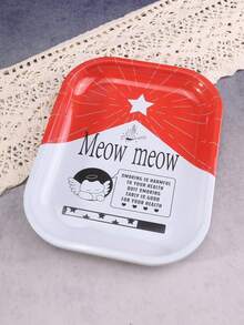 1pc Miaomiao Pattern Rolling Tray, Excellent Cigarette Rolling Tool, Ideal Holiday Gift - Print - View 5