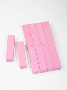 10pcs Nail File Sanding Blocks, 4-Sided Nail Buffer - Pink - View 2