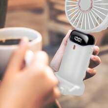1pc USB Handheld Mini Fan, With Lanyard, 3 Wind Speeds, Quiet Operation, USB Rechargeable, Portable, Summer Cooling Fan - Multicolor - View 11