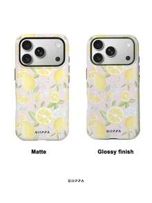 GIIPPA 一款清新手绘柠檬花卉图案手机壳，适用于 17 Pro Max，也适用于 16 Pro Max、15 Pro Max、14 Pro Max，韩式时尚趣味手机壳，兼容11/12/13/14/15/28 Pro Max Plus，男女皆宜的优雅设计，是圣诞节、情人节、复活节、婚礼季和生日送给女友的理想礼物 - 粉色 - 查看 2