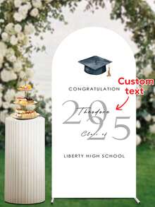 Customizable Graduation Party Arch Decor - Can Personalize With Name, Date Or Text. Ideal For Graduation Celebration Event Backdrop And Photo Prop, Perfect For Home And Room Decoration. Great For Graduation Photos, Prom Decor And Celebrations; The Perfect Gift For Upcoming Or Recent Graduates. - Multicolor 02 - View 12