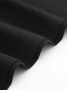 Premium Quality Graphic Tee, Plus Size Women's Clothing For Mother's Day, Plus Size Women's T-Shirt, Casual Short Sleeve Round Neck Top, Medium Stretch Fabric, Machine Washable, Comfortable Fit For All Seasons, Women's T-Shirt, Unique 2D Flat Print T-Shirt, Comfortable Fit Vintage T-Shirts. - 黑色 - 查看 7