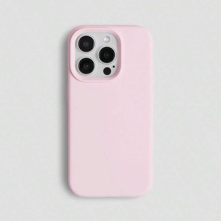 Recessed Button Design, High-Quality Liquid Silicone Phone Case, Compatible With IPhone 17 AIR 16 15 14 13 12 11 Pro Max, Soft Waxy Texture, Skin-Friendly And Comfortable - Pink - View 1