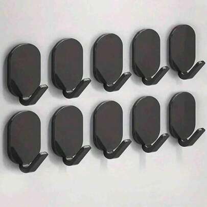 Heavy Duty Adhesive Hooks, Suitable For Bathroom And Toilet, Multipurpose Wall Mounted Hooks, Modern Wall Hooks, Easy Installation Hooks, Bathroom Towel Rack