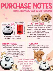 1pc Pet Training Bell, Teach Pets To Express Feeding/Going Out/Playing Needs By Ringing The Bell, Used For Feeding Training, Potty Training, Recall Training, Improve Pet's Learning Ability And Interaction, Crisp And Pleasant Ringing Sound To Attract Pet's Attention, Suitable For Small To Medium Dogs/Cats, Pet Supplies - White - View 3