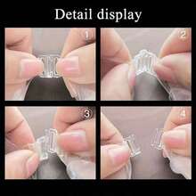 1 Pair Reusable Transparent Silicone Wireless Bra - Strapless Lift-Up Bra With 10 Circular Non-Woven Breast Pads, Suitable For Strapless/Backless Dresses, Bikinis, Deep V-Neck And Low-Cut Designs - Multicolor - View 4