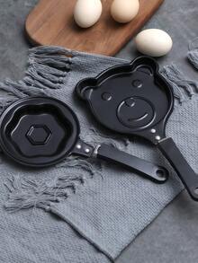 Chảo rán trứng mini chống dính Topyond, chảo ăn sáng kiểu Hàn Quốc sáng tạo, chảo trứng mini tự chế, chảo làm trứng ốp la đơn, chảo làm bánh kếp (Tình yêu) - màu đen - Xem 1