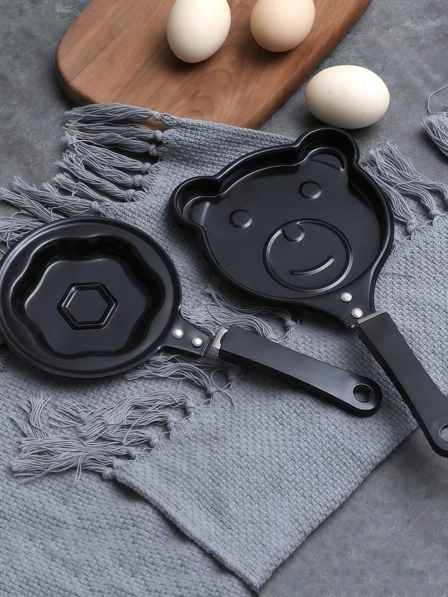 Chảo rán trứng mini chống dính Topyond, chảo ăn sáng kiểu Hàn Quốc sáng tạo, chảo trứng mini tự chế, chảo làm trứng ốp la đơn, chảo làm bánh kếp (Tình yêu) - màu đen - Xem 1