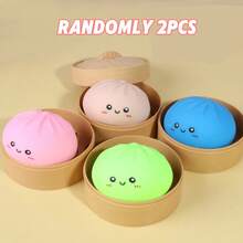 Creative Stress Relief Bun Squeeze Toy, Realistic Bun Squishy Slow Rebound Stress Relief Toy - Multicolor - View 15