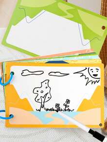 Children's Pen-Holding Training, Connect-The-Dots, Drawing, Numbers, And Letters Early Education Cards, Erasable And Reusable, Baby Educational Flashcards, Fun Educational Toys - Quietly Writing With a Pen - View 8