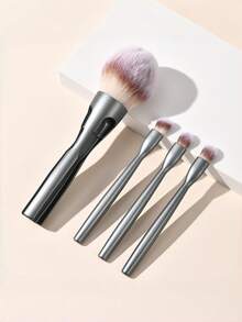 1 Stück Stück 4-in-1 Stück magnetisches Make-up-Pinselset, kompakter Reise-Make-up-Pinsel mit Puder- & Rouge-Pinsel, Concealer-Pinsel und Lidschatten-Pinseln, tragbares All-in-One-Beauty-Tool für unterwegs - Verschiedenfarbig - Übersicht 7