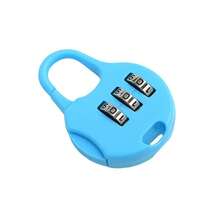 1/3/5 piezas Mini candados, adecuados para maletas, equipaje, cajones y bolsas de portátil - Candados de combinación de plástico resistente y candados con llave, con diseño de macaron, candados digitales compactos y portátiles, adecuados para maletas, cajas, mochilas (color aleatorio) - A - Ver 6