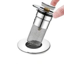 2个装不锈钢水槽排水过滤器，通用型水槽排水塞，防腐蚀，压力激活过滤网，多功能水槽排水配件 - A - 查看 9