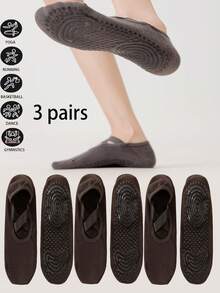 1/3/7 Đôi tất thể dục Barre Pilates Yoga dành cho nữ, tất yoga chống trượt bằng silicon, độ bám chuyên nghiệp, phù hợp cho chạy bộ, tập gym, Pilates, múa ba lê và các bài tập trên sàn - Nhiều màu (đen, hồng, xám, tím, kaki), có hỗ trợ vòm chân và đệm mắt cá chân - Món quà lý tưởng cho những người đam mê khiêu vũ và thể dục, dụng cụ tập luyện thiết yếu, chất liệu bền. - Nhiều màu - Xem 18